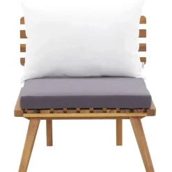 Loungesets-vidaXL - Tuinbank Set - Bruin - Acaciahout