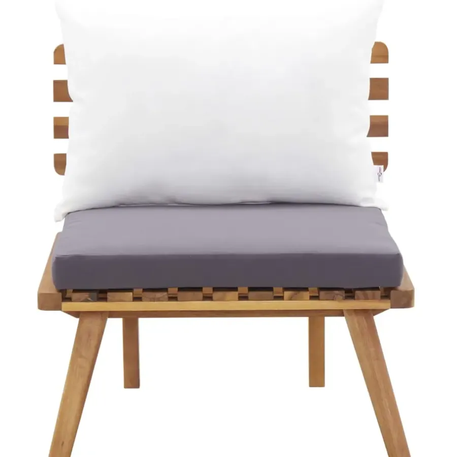 Loungesets-vidaXL - Tuinbank Set - Bruin - Acaciahout
