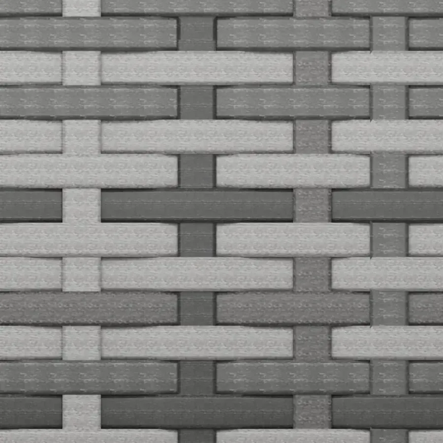 vidaXL - Tuinbank 3-zits - Grijs - Poly rattan - Met kussens