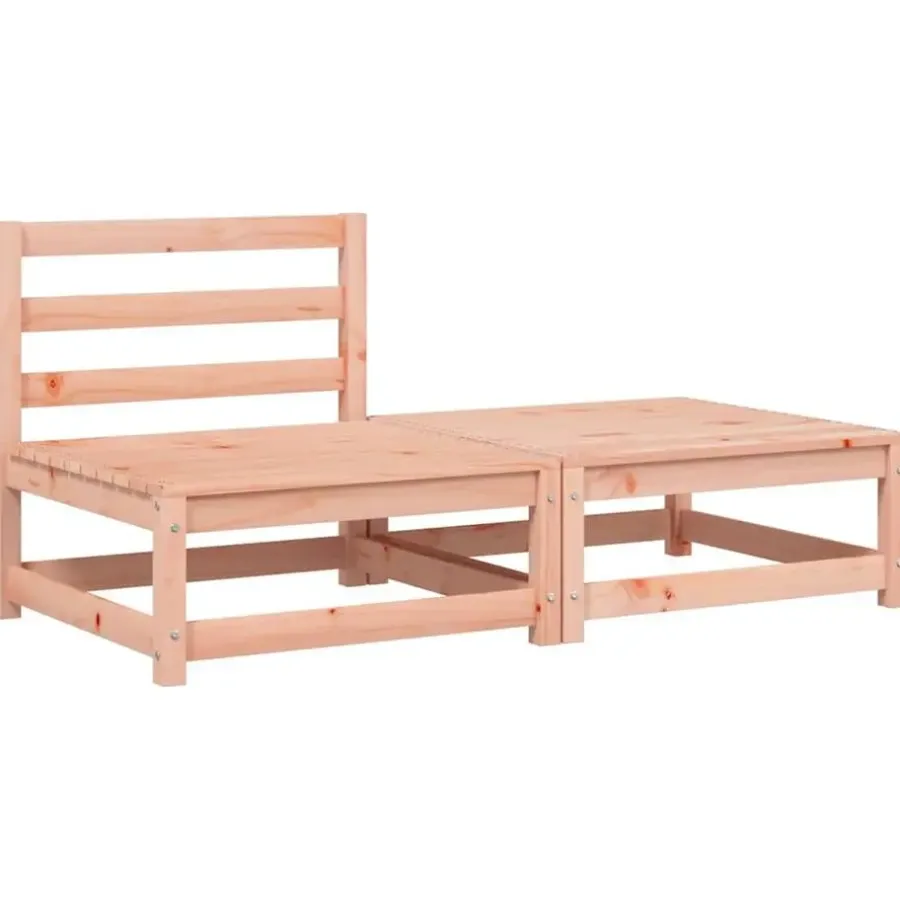 Palletbanken-vidaXL - Tuinbank zonder armleuningen - Bruin - Hout - Met kussens en voetenbank