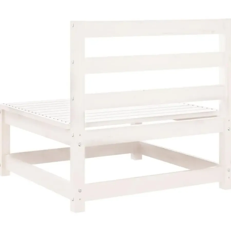 Loungeset Elementen-vidaXL - Tuinbank zonder armleuningen - Wit - Grenenhout - 70x70 67 cm