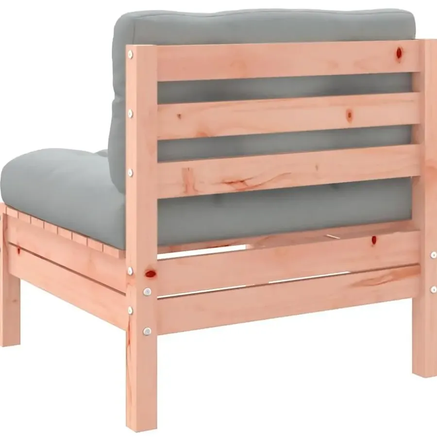 vidaXL - Tuinbanken zonder armleuningen - Bruin - Hout - 2 stuks - Met kussens