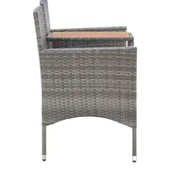 vidaXL - Tuinbankje - Grijs - Poly rattan