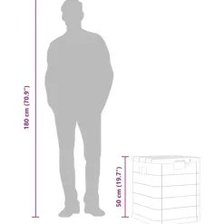 vidaXL - Tuinbox - Antraciet - Kunststof