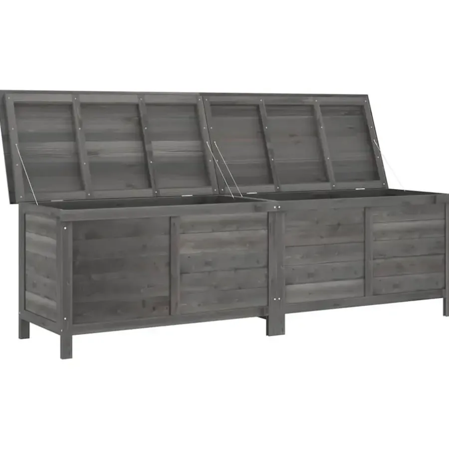Kussenboxen-vidaXL - Tuinbox - Antraciet - Bewerkt hout