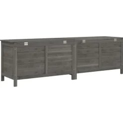 Kussenboxen-vidaXL - Tuinbox - Antraciet - Bewerkt hout