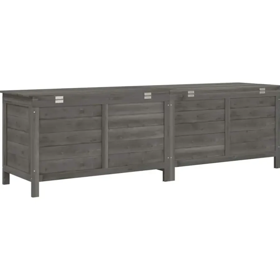 Kussenboxen-vidaXL - Tuinbox - Antraciet - Bewerkt hout