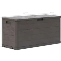 Kussenboxen-vidaXL - Tuinbox - Bruin - Kunststof