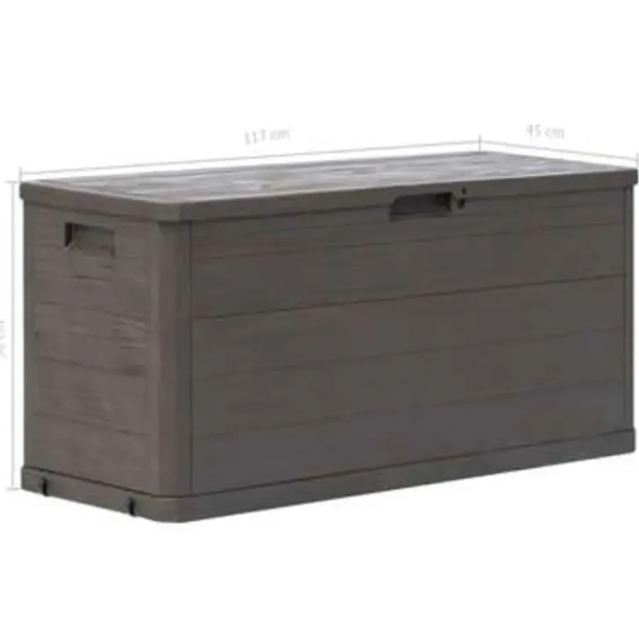 Kussenboxen-vidaXL - Tuinbox - Bruin - Kunststof