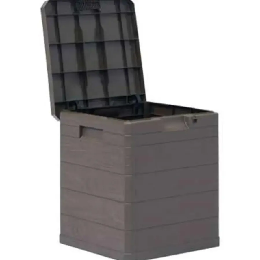 Kussenboxen-vidaXL - Tuinbox - Bruin - Kunststof