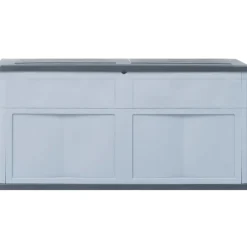 Kussenboxen-vidaXL - Tuinbox - Grijs - Kunststof