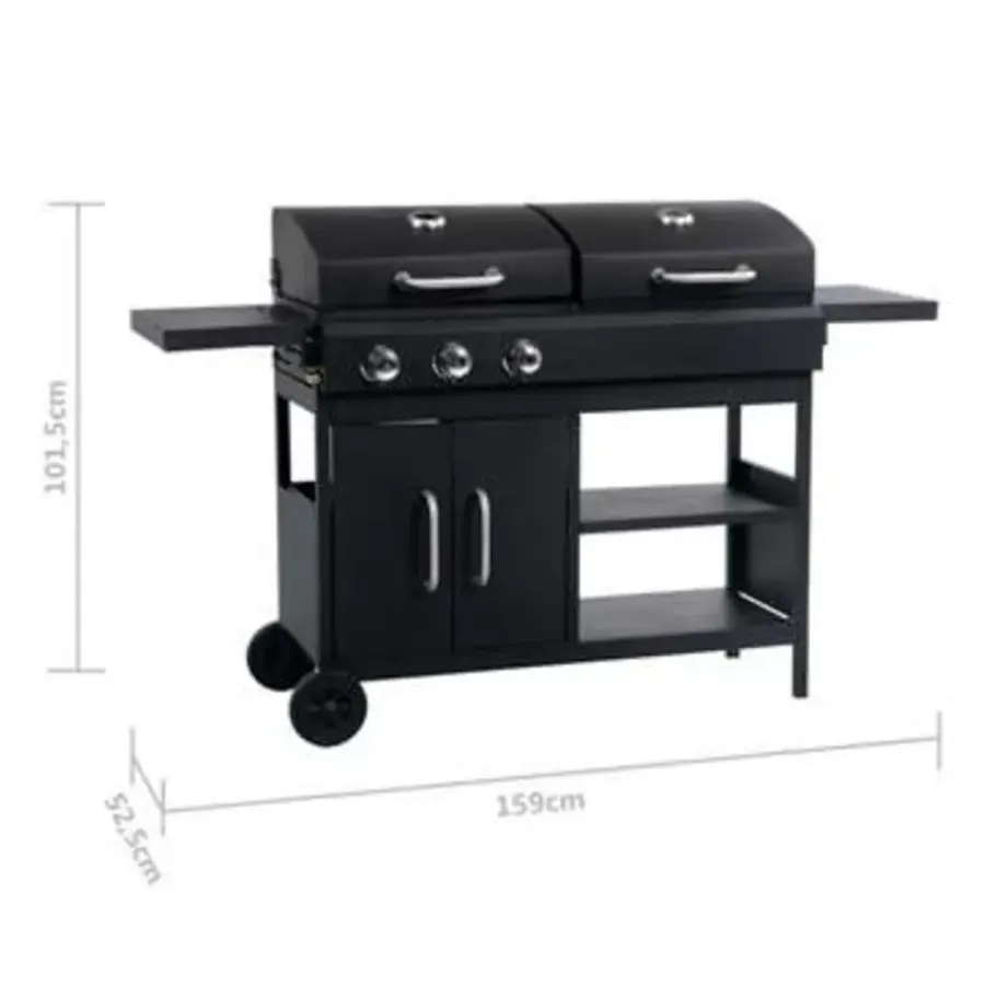 Barbecues En Accessoires-vidaXL - Tuingrill - Zwart - Staal
