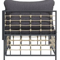 vidaXL - Tuinhoekbank - Antraciet - Poly rattan - Met kussens