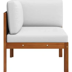 Loungeset Elementen-vidaXL - Tuinhoekbanken met kussens - Acaciahout & touw - 2 stuks