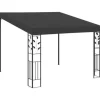 Terrasoverkappingen-vidaXL - Tuinhuisje - Antraciet - Stof - 3 x 3 x 2.5 m
