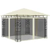 Terrasoverkappingen-vidaXL - Tuinhuisje - Crème - Stof - 3 x 3 x 2.73 m
