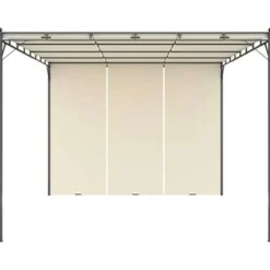 vidaXL - Tuinhuisje - Crème - Stof - 4 x 3 x 2.25 m