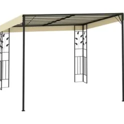 vidaXL - Tuinhuisje - Crème - Stof - 3 x 3 x 2.5 m