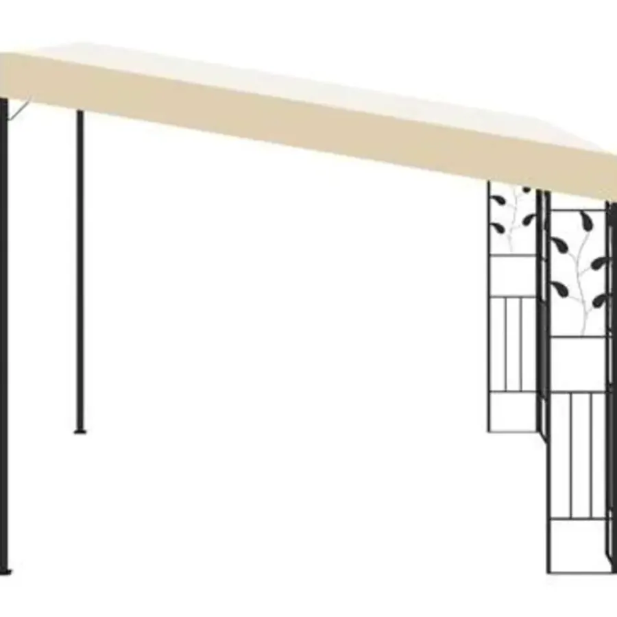 vidaXL - Tuinhuisje - Crème - Stof - 3 x 3 x 2.5 m