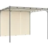 Terrasoverkappingen-vidaXL - Tuinhuisje - Crème - Stof - 3 x 3 x 2.25 m