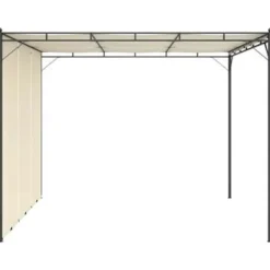 Terrasoverkappingen-vidaXL - Tuinhuisje - Crème - Stof - 3 x 3 x 2.25 m
