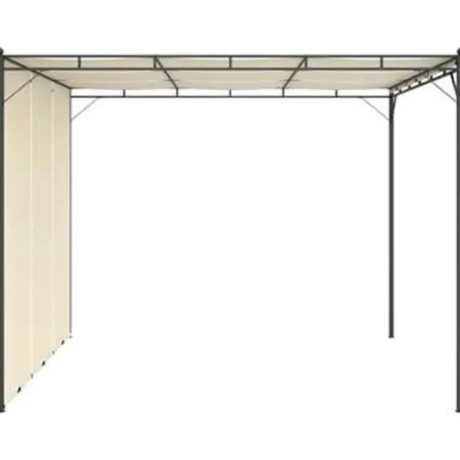 Terrasoverkappingen-vidaXL - Tuinhuisje - Crème - Stof - 3 x 3 x 2.25 m