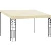 vidaXL - Tuinhuisje - Crème - Stof - 4 x 3 x 2.5 m