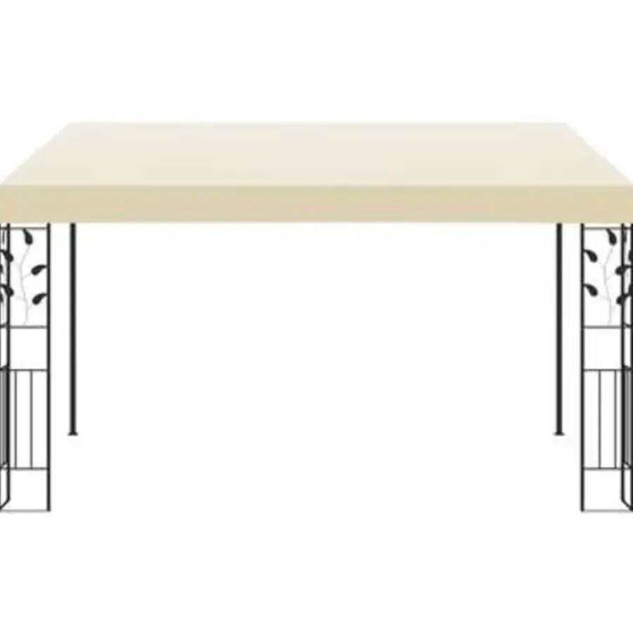 vidaXL - Tuinhuisje - Crème - Stof - 4 x 3 x 2.5 m