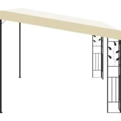 vidaXL - Tuinhuisje - Crème - Stof - 4 x 3 x 2.5 m