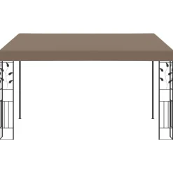 vidaXL - Tuinhuisje - Taupe - Stof - 4 x 3 x 2.5 m