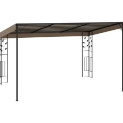 vidaXL - Tuinhuisje - Taupe - Stof - 4 x 3 x 2.5 m