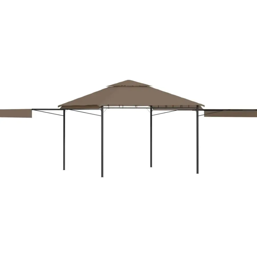 Terrasoverkappingen-vidaXL - Tuinhuisje - Taupe - Polyester