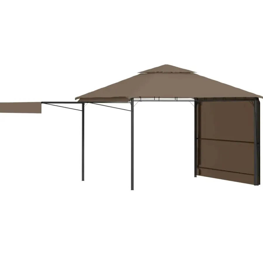 Terrasoverkappingen-vidaXL - Tuinhuisje - Taupe - Polyester