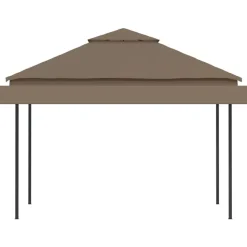 Terrasoverkappingen-vidaXL - Tuinhuisje - Taupe - Polyester