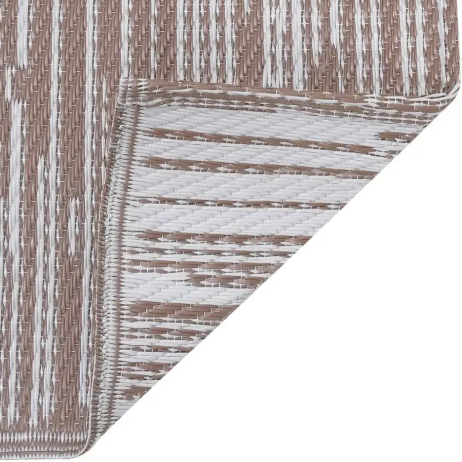 Buiten Vloerkleden|Buiten Vloerkleden-vidaXL - Tuinkleed - Bruin - Polyetheen - 120 x 180 cm