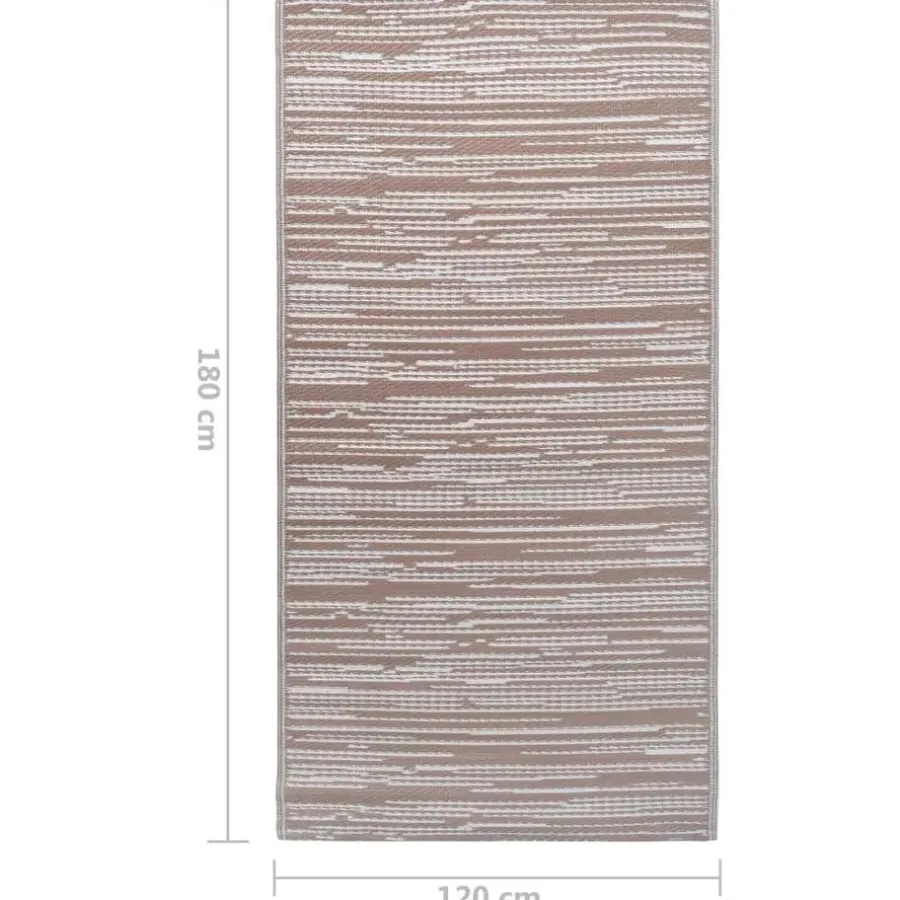 Buiten Vloerkleden|Buiten Vloerkleden-vidaXL - Tuinkleed - Bruin - Polyetheen - 120 x 180 cm