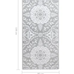 vidaXL - Tuinkleed - Grijs - Polyetheen - 80 x 150 cm