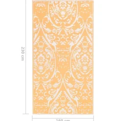 vidaXL - Tuinkleed - Oranje - Polyetheen - 160 x 230 cm