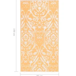 vidaXL - Tuinkleed - Oranje - Polyetheen - 80 x 150 cm