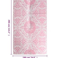 Buiten Vloerkleden|Buiten Vloerkleden-vidaXL - Tuinkleed - Roze - Polyetheen - 190 x 290 cm