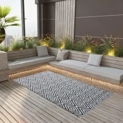 Buiten Vloerkleden|Buiten Vloerkleden-vidaXL - Tuinkleed - Wit - Polyetheen - 80 x 150 cm