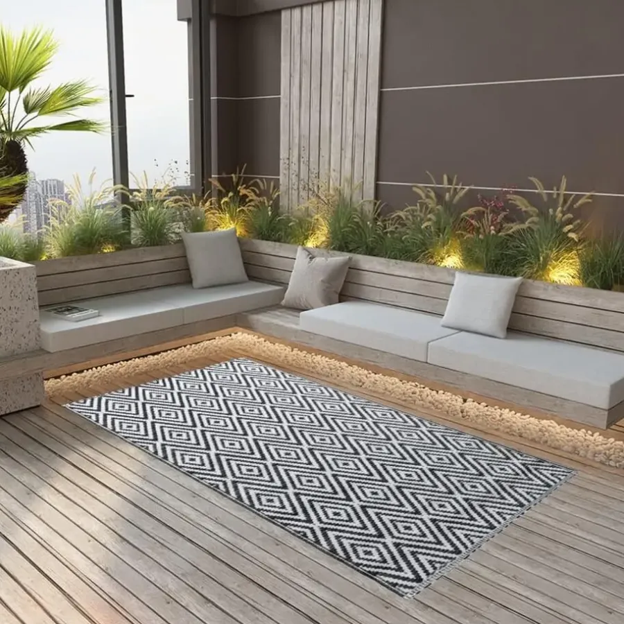 Buiten Vloerkleden|Buiten Vloerkleden-vidaXL - Tuinkleed - Wit - Polyetheen - 80 x 150 cm