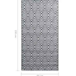 Buiten Vloerkleden|Buiten Vloerkleden-vidaXL - Tuinkleed - Wit - Polyetheen - 80 x 150 cm