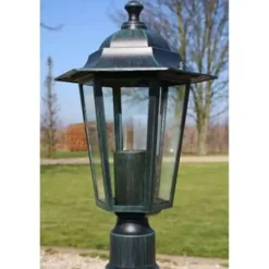 Buitenverlichting-vidaXL - Tuinlamp - Groen - Aluminium