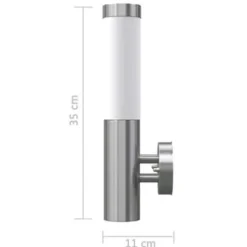 vidaXL - Tuinlamp - Zilver - Roestvrij staal