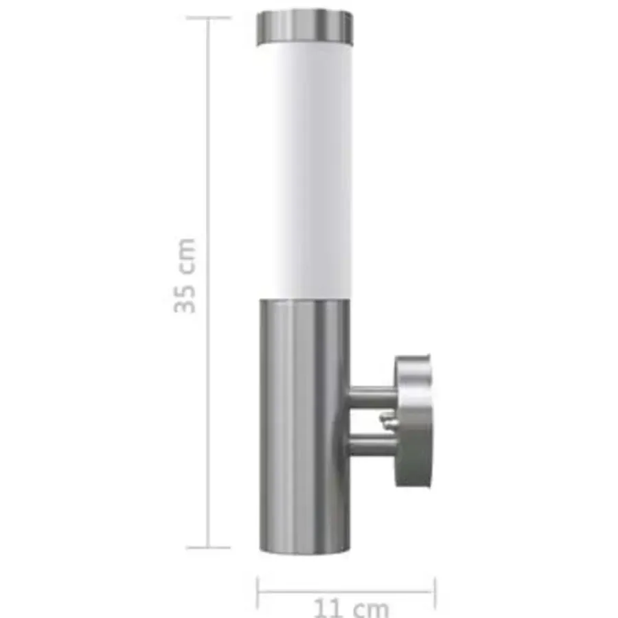 vidaXL - Tuinlamp - Zilver - Roestvrij staal