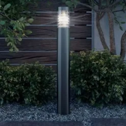 Staande Lampen-vidaXL - Tuinlamp - Zilver - Roestvrij staal