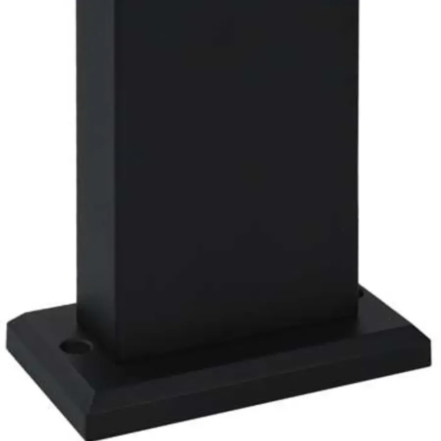 Staande Lampen-vidaXL - Tuinlamp - Zwart - Aluminium - 16 x 10 x 50 cm