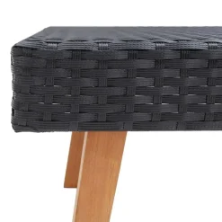 Loungesets-vidaXL - Tuinloungeset - Zwart - Poly rattan - 5 stuks - Met kussens