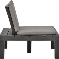 Loungeset Elementen-vidaXL - Tuinloungestoel - Antraciet - Kunststof